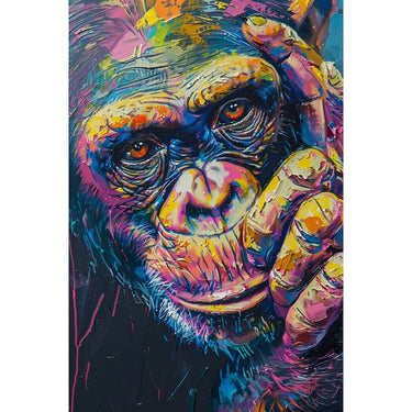Thinking Monkey Painting